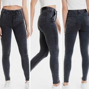 AEO Jean High Highest Rise Skinny 8 Acid Gray